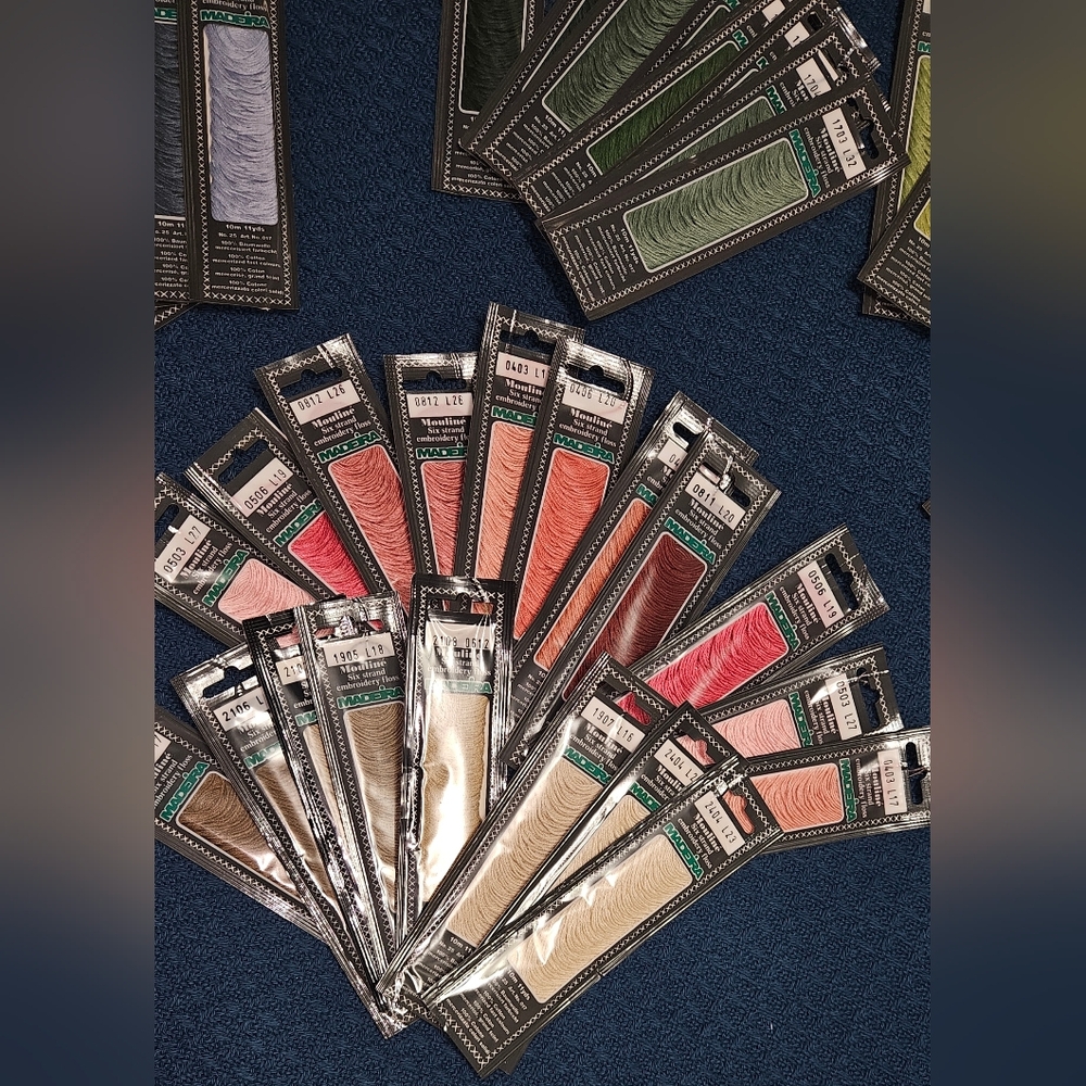 61pc Assorted German Made Embroidery Floss - Picture 2 of 8